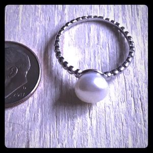 925 Sterling Silver & Freshwater Pearl Ring